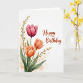 Carte d'anniversaire Golden Sprig (Fleur jaune)