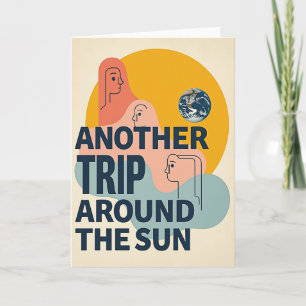 Carte d'anniversaire Golden Sun Trip