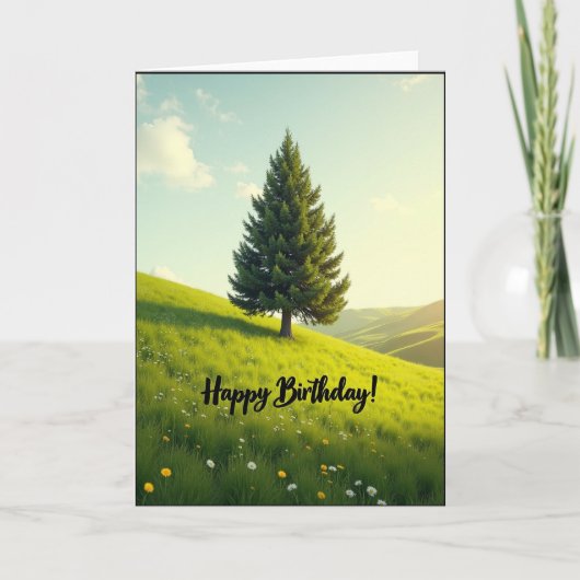 Carte d'anniversaire Golden Tree (Devant)