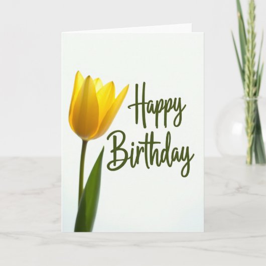 Carte d'anniversaire Golden Tulip (Devant)