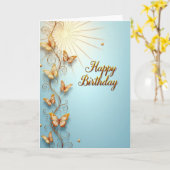Carte d'anniversaire Golden Vine (Fleur jaune)