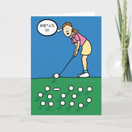Carte d'anniversaire - Golf (Devant)