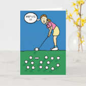 Carte d'anniversaire - Golf (Fleur jaune)