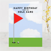 Carte d'anniversaire Golf de tous (Fleur jaune)