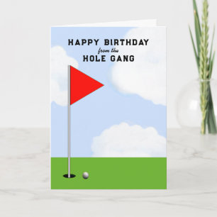 Carte d'anniversaire Golf de tous