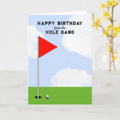 Carte d'anniversaire Golf de tous (Fleur jaune)