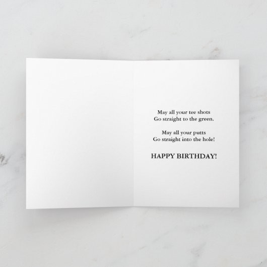 Carte d'anniversaire Golf Jokes pour 65 ans (Intérieur)