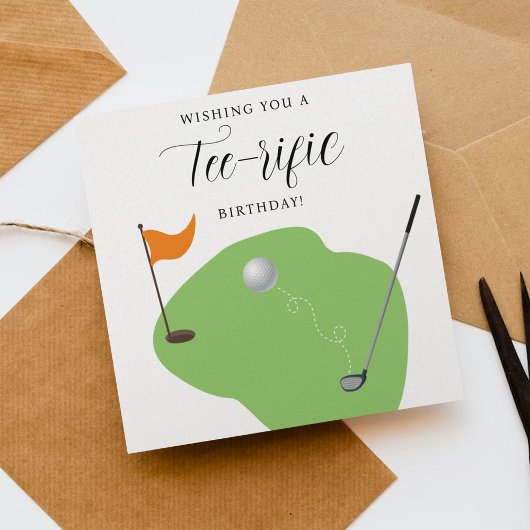 Carte d'anniversaire Golf Tee-rific