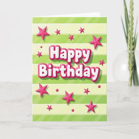Carte d'anniversaire gonflée joyeuse (Devant)