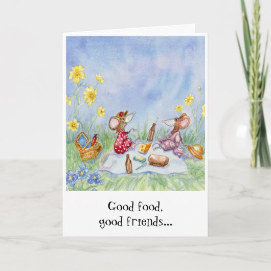 Carte d'anniversaire "Good Food, Good Friends" (Devant)