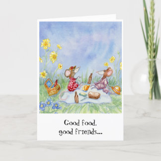 Carte d'anniversaire "Good Food, Good Friends"