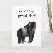 Carte d'anniversaire Gorilla et bébé "grand père" (Devant)
