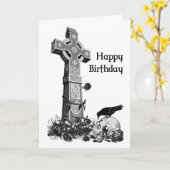 Carte d'anniversaire gothique (Fleur jaune)