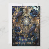 Carte d'anniversaire gothique bleu (Devant)