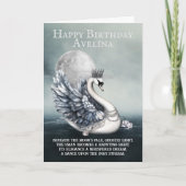 Carte d'anniversaire Gothique Cygne (Devant)