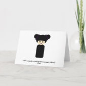 Carte d'anniversaire gothique de Kokeshi (Dos)