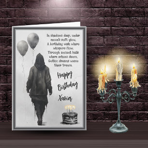 Carte d'anniversaire gothique pour homme
