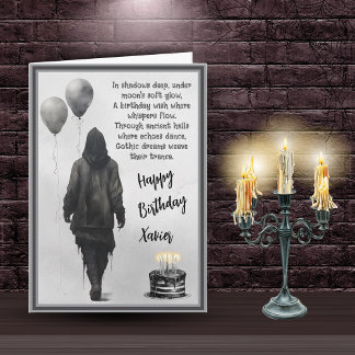 Carte d'anniversaire gothique pour homme