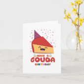 Carte d'anniversaire Gouda Puns (Fleur jaune)