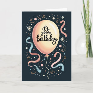 Carte d'anniversaire Gradient Joy
