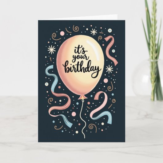 Carte d'anniversaire Gradient Joy (Devant)