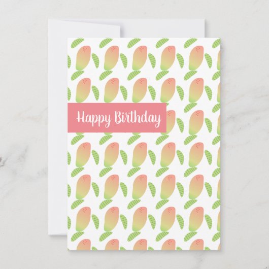 Carte d'anniversaire Gradient Mango Fruit Tropical (Devant)