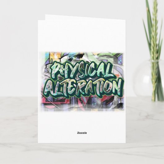 Carte d'anniversaire Graffiti (Dos)