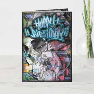 Carte d'anniversaire Graffiti