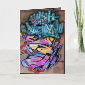 Carte d'anniversaire Graffiti (Devant)