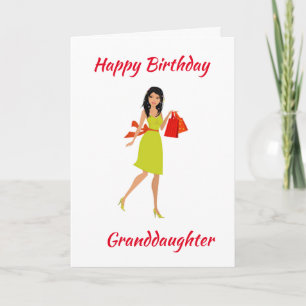 CARTE D'ANNIVERSAIRE "GRAND-FILLE"