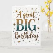 Carte d'anniversaire Grand Or (Fleur jaune)