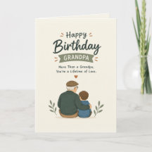 Carte d'anniversaire grand-père pour toute une vie