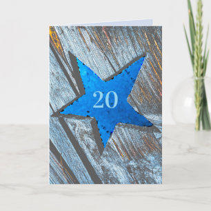Carte d'anniversaire grande étoile SET TOUTE ANNEE
