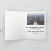 Carte d'anniversaire "grande fête" de Donald Trump (Intérieur)