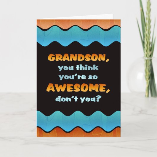 Carte d'anniversaire Grandson / Grand-fils (Devant)