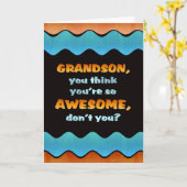 Carte d'anniversaire Grandson / Grand-fils (Fleur jaune)
