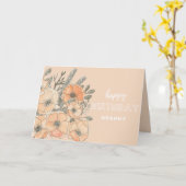 Carte d'anniversaire Granny - Fleur aquarelle (Fleur jaune)