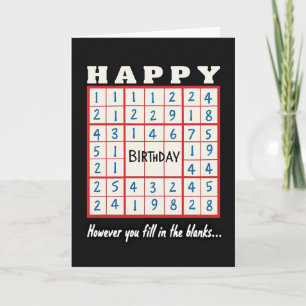 Carte d'anniversaire Graphic Grid