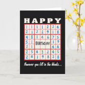 Carte d'anniversaire Graphic Grid (Fleur jaune)