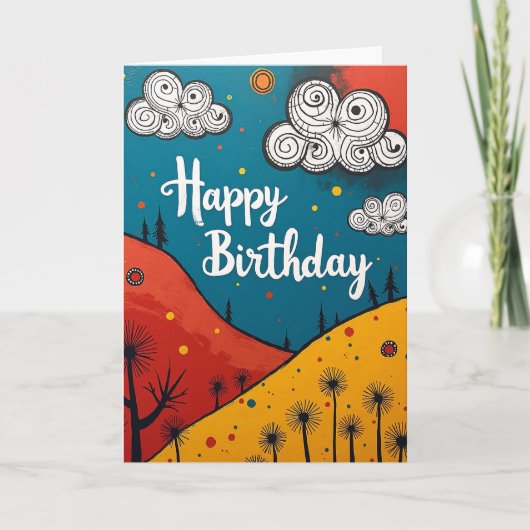 Carte d'anniversaire graphique (Devant)