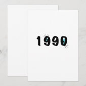 Carte d'anniversaire graphique à l'illustration d' (Devant / Derrière)