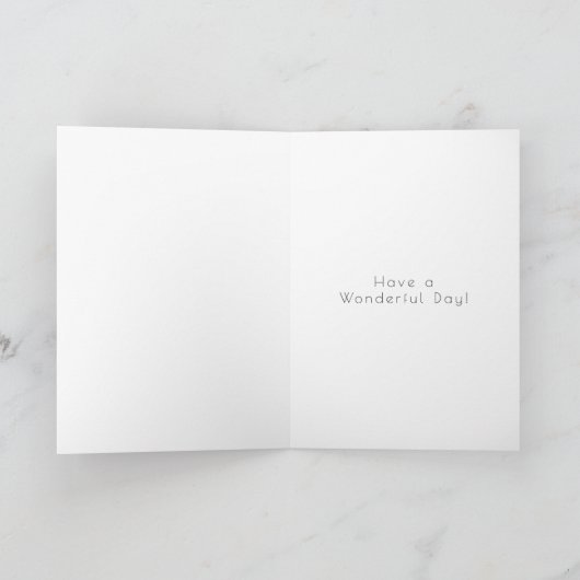 Carte d'anniversaire Gray Short Haidate Chat Art D (Intérieur)