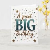 Carte d'anniversaire Great Gold Glitter (Fleur jaune)