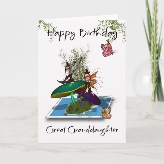 Carte d'anniversaire Great Grandgirl - Cute Gothic (Devant)