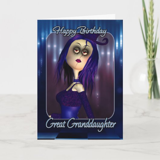 Carte d'anniversaire Great Grandgirl - Mooney mign (Devant)