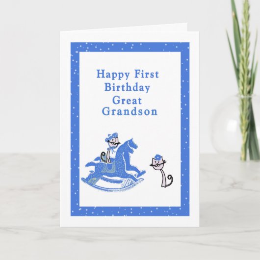 Carte d'anniversaire Great Grandson (Devant)