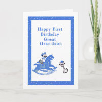 Carte d'anniversaire Great Grandson