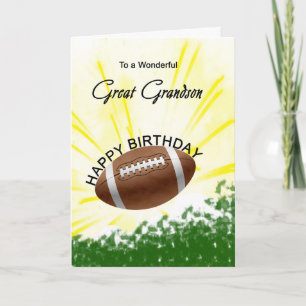 Carte d'anniversaire Great Grandson Football