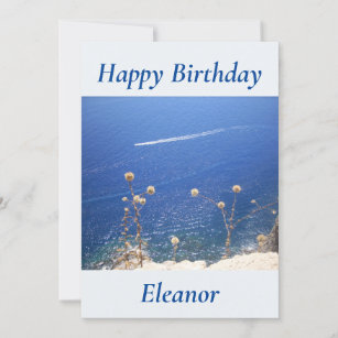 Carte d'anniversaire grecque Blue Sea Flat