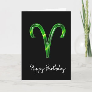 Carte d'anniversaire Green Aries